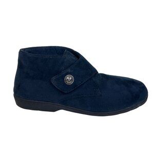 Propet Sonia W3241 Cigar Velour Orthotic Shoes Loafers Women's Size 11 Navy Blue